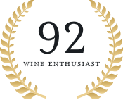 92 Wine Enthusiast rating logo with black text - The Calling